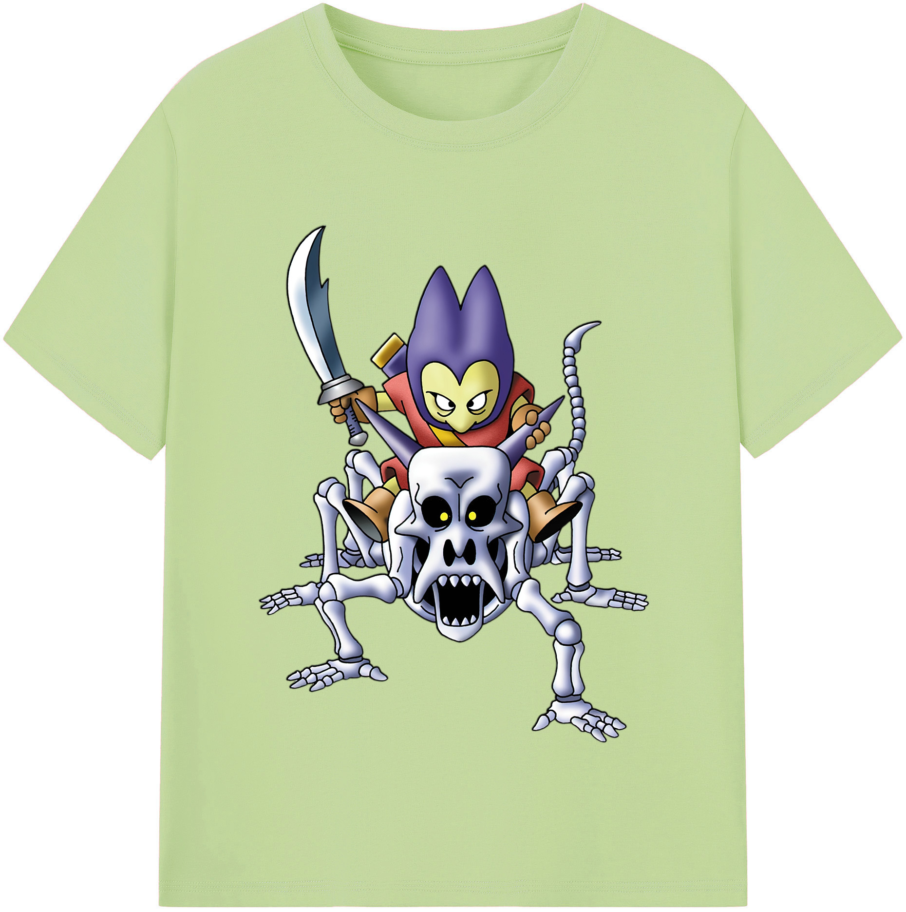 （画像用） ドラゴンクエスト Doragon Kuesuto Dragon Quest 綿100％半袖Tシャツ（フロントプリント）